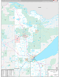 Duluth Metro Area Wall Map Premium Style 2026