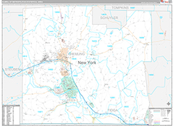 Elmira Metro Area Wall Map Premium Style 2026
