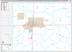 Enid Metro Area Wall Map Premium Style 2026