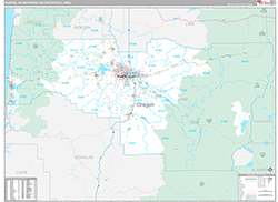 Eugene Metro Area Wall Map Premium Style 2026