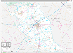Florence Metro Area Wall Map Premium Style 2026