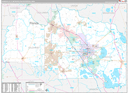 Gainesville Metro Area Wall Map Premium Style 2026
