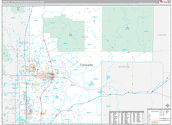 Greeley Metro Area Wall Map Premium Style 2026