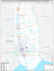 Hammond Metro Area Wall Map Premium Style 2026