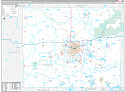 Jackson Metro Area Wall Map Premium Style 2026