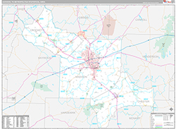 Jackson Metro Area Wall Map Premium Style 2026