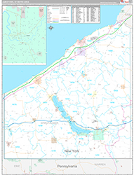 Jamestown Metro Area Wall Map Premium Style 2026