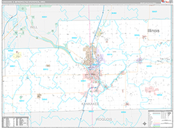 Kankakee Metro Area Wall Map Premium Style 2026