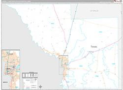 Laredo Metro Area Wall Map Premium Style 2026