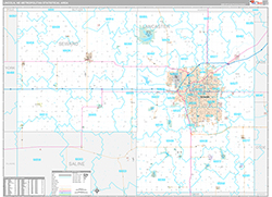 Lincoln Metro Area Wall Map Premium Style 2026