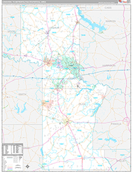 Longview Metro Area Wall Map Premium Style 2026