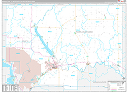 Manhattan Metro Area Wall Map Premium Style 2026