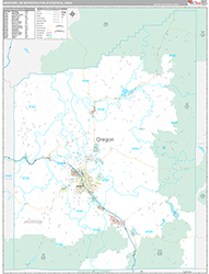 Medford Metro Area Wall Map Premium Style 2026