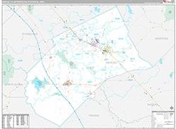 Merced Metro Area Wall Map Premium Style 2026