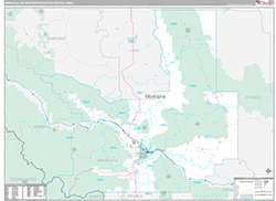 Missoula Metro Area Wall Map Premium Style 2026