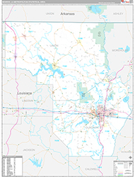 Monroe Metro Area Wall Map Premium Style 2026