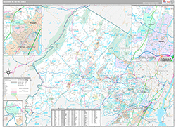 Newark Metro Area Wall Map Premium Style 2026