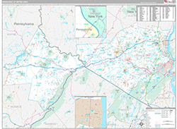 Newburgh Metro Area Wall Map Premium Style 2026