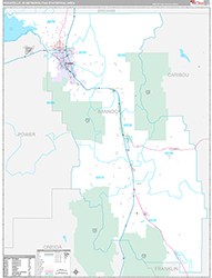 Pocatello Metro Area Wall Map Premium Style 2026