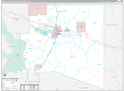 Pueblo Metro Area Wall Map Premium Style 2026