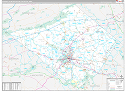 Reading Metro Area Wall Map Premium Style 2026