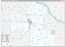Rochester Metro Area Wall Map Premium Style 2026