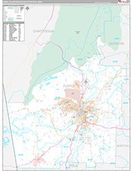 Rome Metro Area Wall Map Premium Style 2026