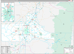 Salem Metro Area Wall Map Premium Style 2026