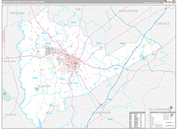 Sumter Metro Area Wall Map Premium Style 2026
