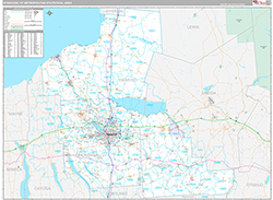 Syracuse Metro Area Wall Map Premium Style 2026