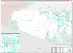 Tucson Metro Area Wall Map Premium Style 2026