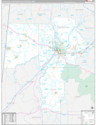 Tuscaloosa Metro Area Wall Map Premium Style 2026