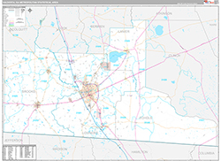 Valdosta Metro Area Wall Map Premium Style 2026