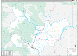Wenatchee Metro Area Wall Map Premium Style 2026