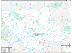 Williamsport Metro Area Wall Map Premium Style 2026