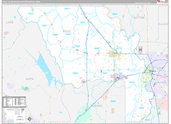 Yolo Metro Area Wall Map Premium Style 2026
