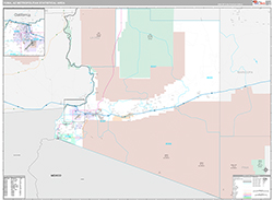 Yuma Metro Area Wall Map Premium Style 2026