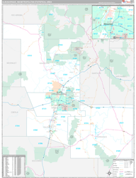 Albuquerque Metro Area Wall Map Premium Style 2024