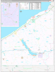 Jamestown Metro Area Wall Map Premium Style 2024