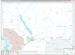 Manhattan Metro Area Wall Map Premium Style 2025