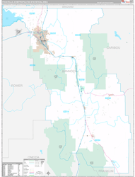 Pocatello Metro Area Wall Map Premium Style 2024