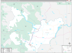 Wenatchee Metro Area Wall Map Premium Style 2024