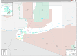 Yuma Metro Area Wall Map Premium Style 2025