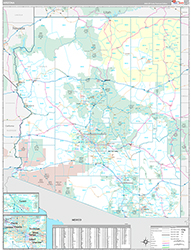 Arizona Wall Map Premium Style 2026