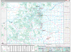Colorado Wall Map Premium Style 2026