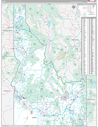 Idaho Wall Map Premium Style 2026