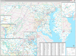 Maryland Wall Map Premium Style 2024