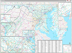 Maryland Wall Map Premium Style 2026