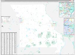 Missouri Wall Map Premium Style 2026