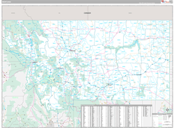Montana Wall Map Premium Style 2024